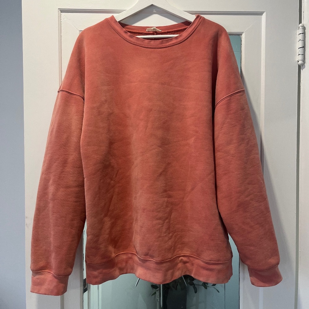 Easel Los Angeles Pink Wash Crew Sweater - Large